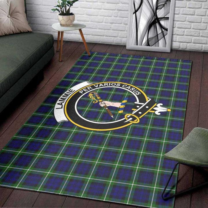 Scottish Lammie Clan Crest Tartan Area Rug Tartan Plaid 3