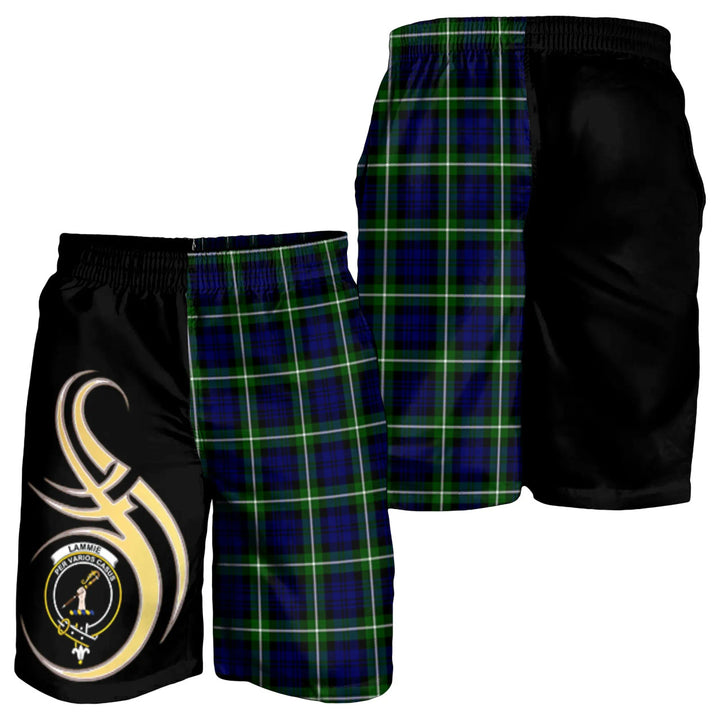 Scottish Lammie Clan Crest Tartan Believe in Me Men's Shorts