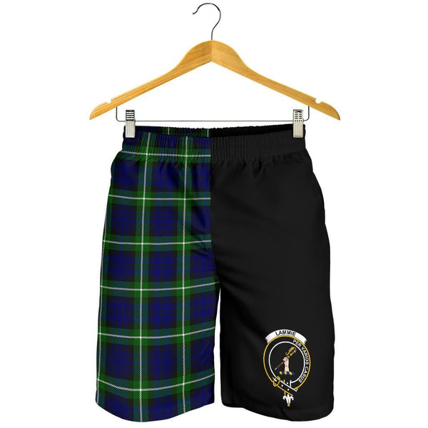 Scottish Lammie Clan Crest Tartan Half of Me Men's Shorts