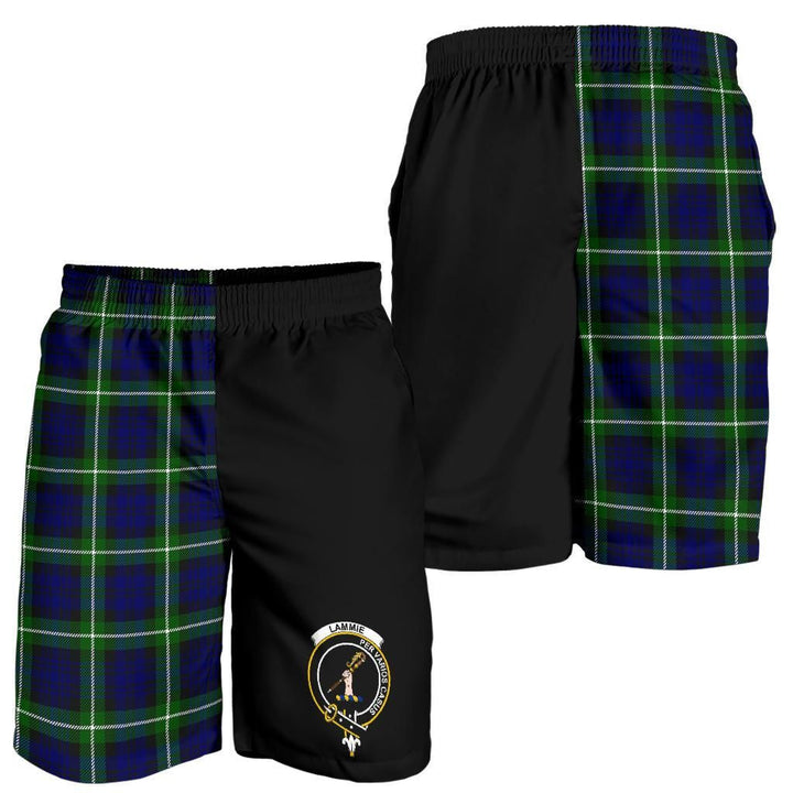 Scottish Lammie Clan Crest Tartan Half of Me Men's Shorts