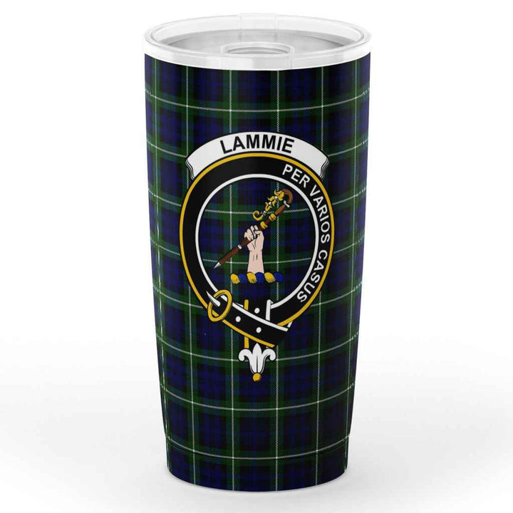 Scottish Lammie Clan Crest Tartan Insulated Tumbler Tartan Plaid 1