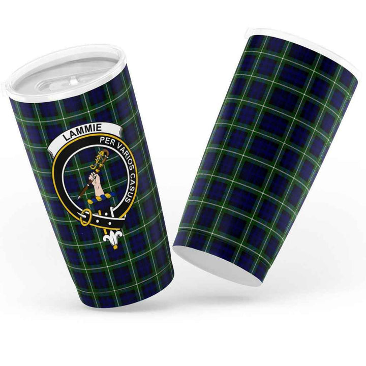 Scottish Lammie Clan Crest Tartan Insulated Tumbler Tartan Plaid 3