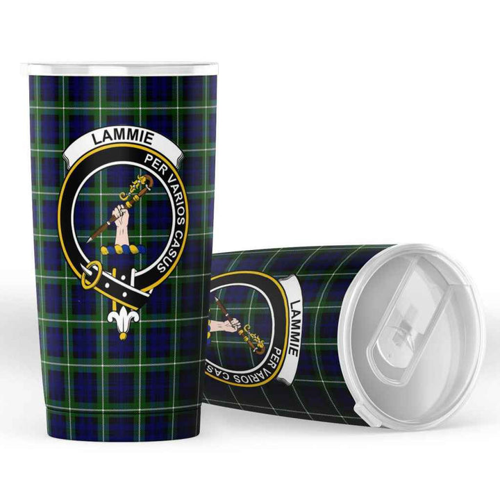 Scottish Lammie Clan Crest Tartan Insulated Tumbler Tartan Plaid 4