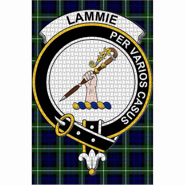 Scottish Lammie Clan Crest Tartan Jigsaw Puzzle 1