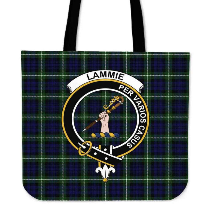 Scottish Lammie Clan Crest Tartan Tote Bag Tartan Plaid