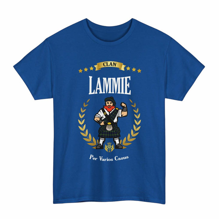 Scottish Lammie Clan Tartan T-Shirt - Motto Scotsman Tartan Plaid Royal Color