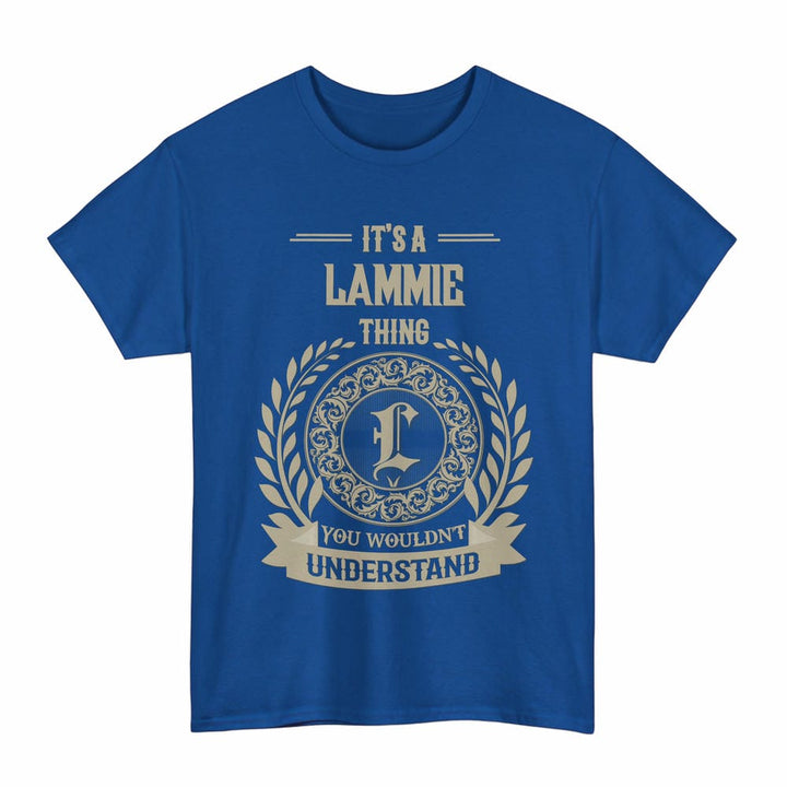 Scottish Lammie Clan Tartan T-Shirt - Vintage Family Name Tartan Plaid Royal Color
