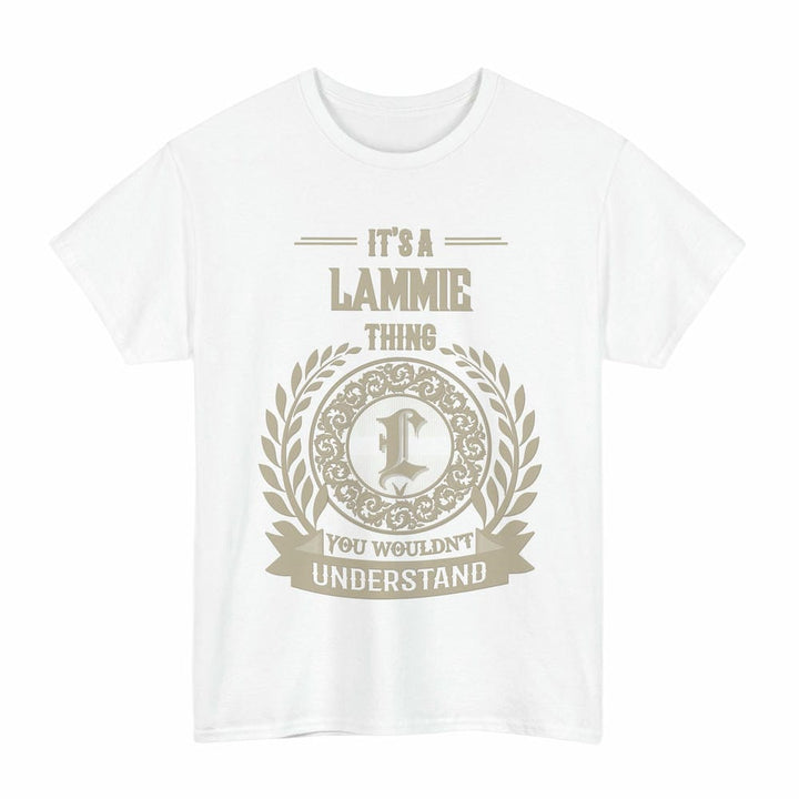 Scottish Lammie Clan Tartan T-Shirt - Vintage Family Name Tartan Plaid White Color