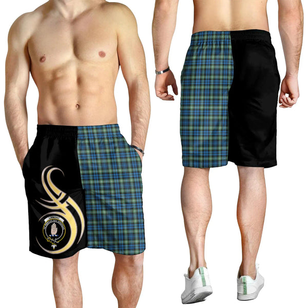 Scottish Lamont Ancient Clan Crest Tartan Believe in Me Men's Shorts