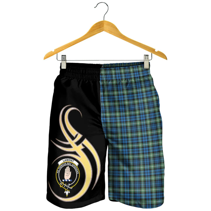 Scottish Lamont Ancient Clan Crest Tartan Believe in Me Men's Shorts