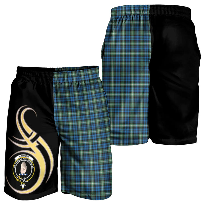 Scottish Lamont Ancient Clan Crest Tartan Believe in Me Men's Shorts