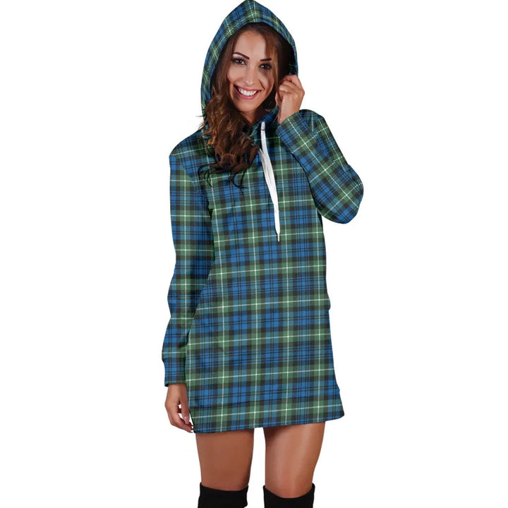Scottish Lamont Ancient Clan Tartan Hoodie Dress