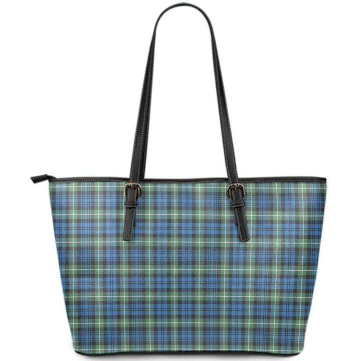 Scottish Lamont Ancient Clan Tartan Leather Tote Tartan Plaid