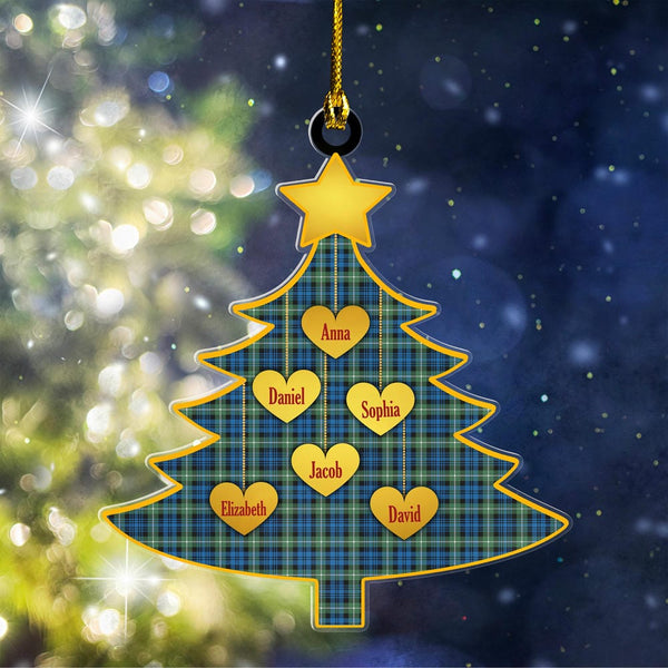 Scottish Lamont Ancient Clan Tartan Ornament Custom Family Christmas Tree Tartan Plaid 1