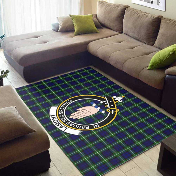 Scottish Lamont Clan Crest Tartan Area Rug Tartan Plaid 2