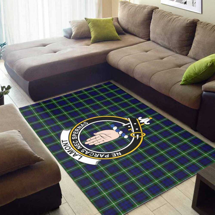 Scottish Lamont Clan Crest Tartan Area Rug Tartan Plaid 2