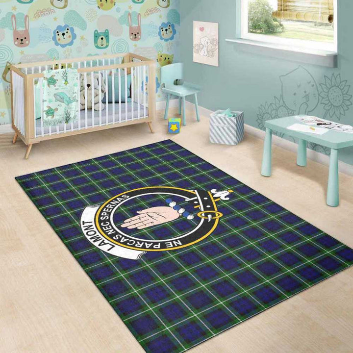 Scottish Lamont Clan Crest Tartan Area Rug Tartan Plaid 5