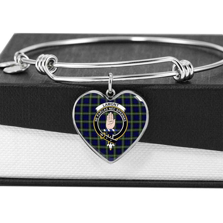 Scottish Lamont Clan Crest Tartan Bangle Heart Tartan Plaid 5