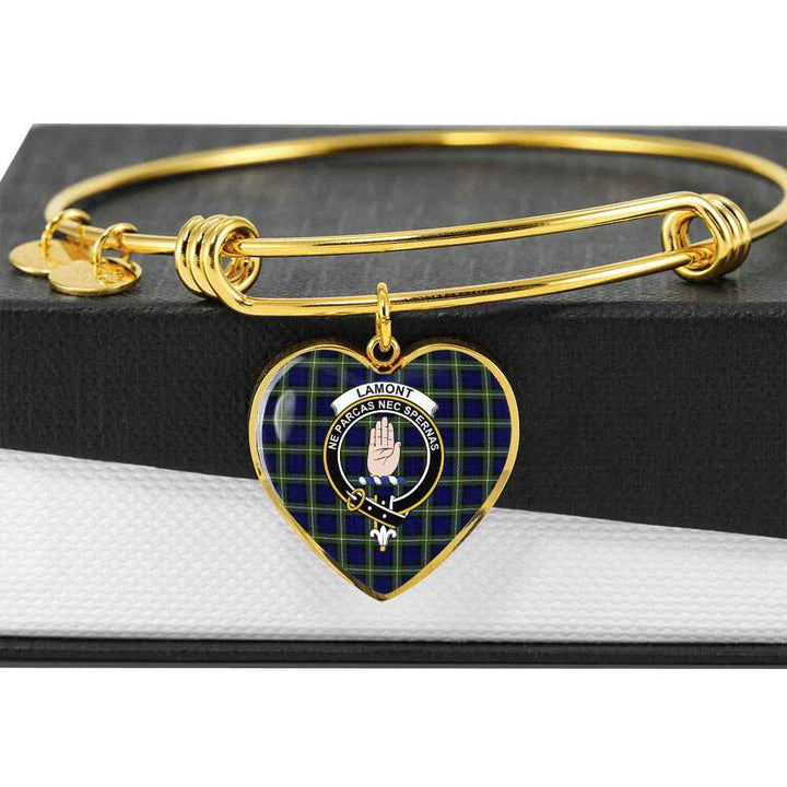 Scottish Lamont Clan Crest Tartan Bangle Heart Tartan Plaid 6