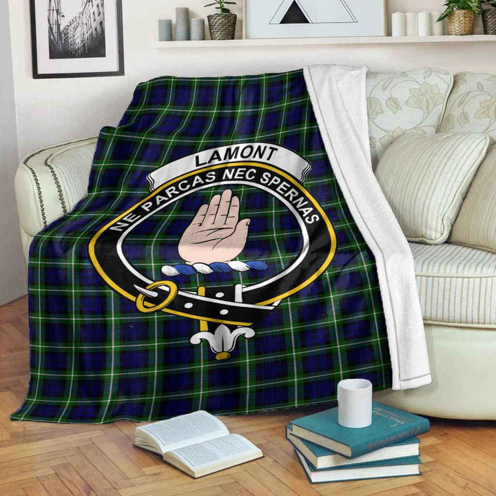 Scottish Lamont Clan Crest Tartan Blanket Tartan Plaid 2
