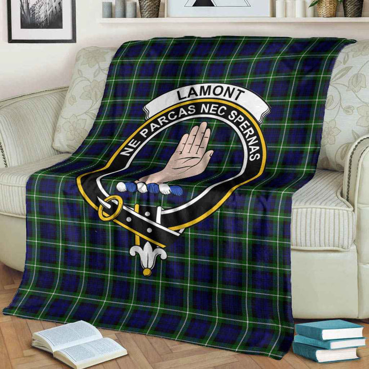 Scottish Lamont Clan Crest Tartan Blanket Tartan Plaid 3
