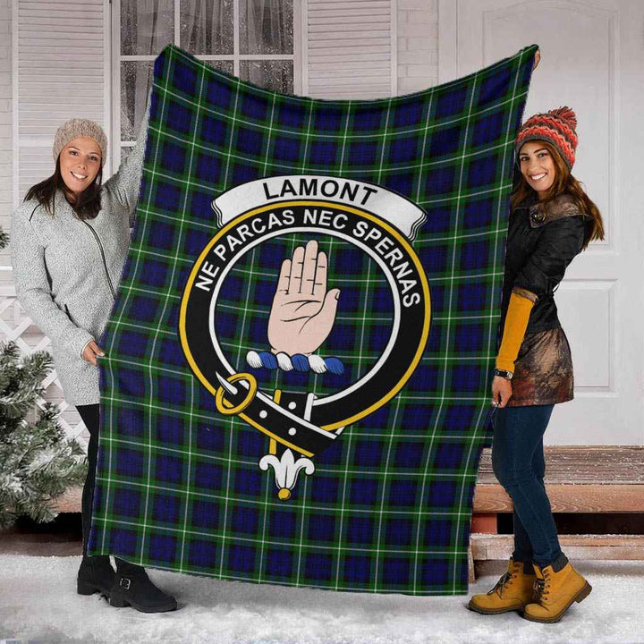 Scottish Lamont Clan Crest Tartan Blanket Tartan Plaid 5