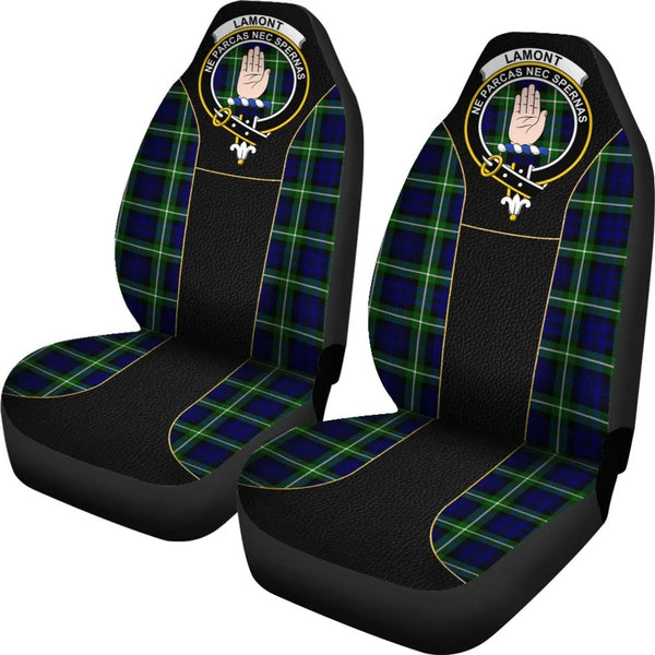 Scottish Lamont Clan Crest Tartan Car Seat Covers - Special Style 2