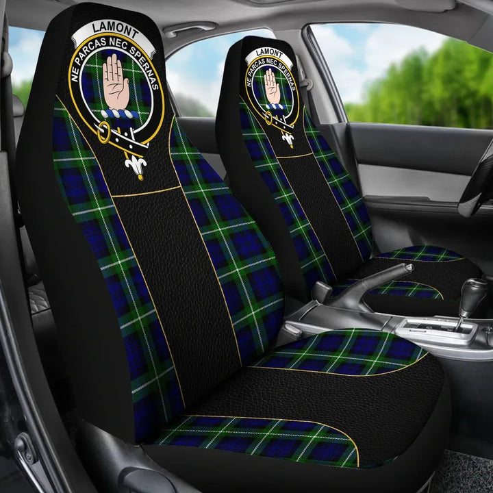 Scottish Lamont Clan Crest Tartan Car Seat Covers - Special Style 3