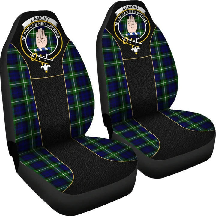 Scottish Lamont Clan Crest Tartan Car Seat Covers - Special Style 4