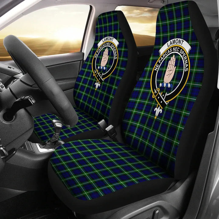 Scottish Lamont Clan Crest Tartan Car Seat Covers 2