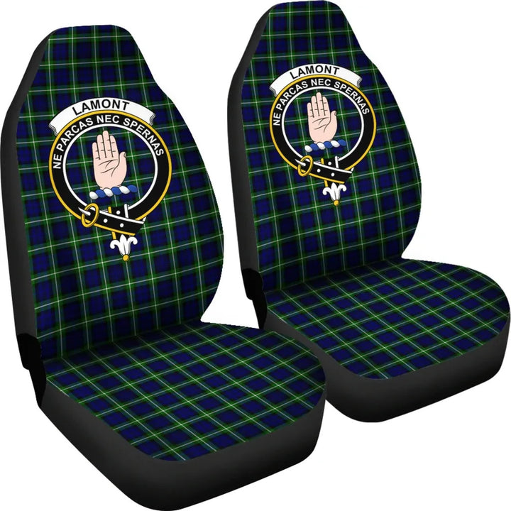 Scottish Lamont Clan Crest Tartan Car Seat Covers 4