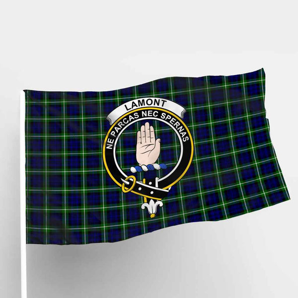 Scottish Lamont Clan Crest Tartan Flag Parade Tartan Plaid 1