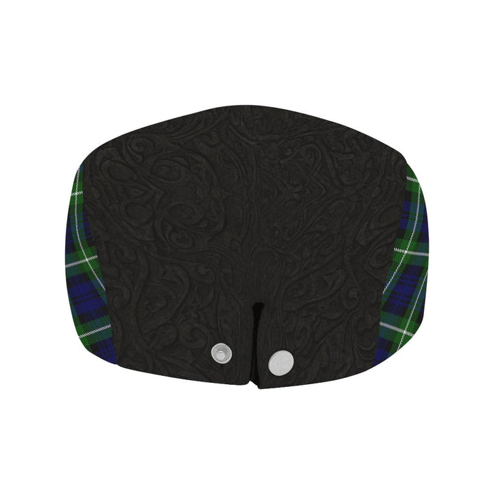 Scottish Lamont Clan Crest Tartan Flat Cap - Scratch Style Tartan Plaid 4