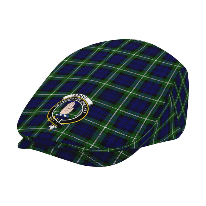 Scottish Lamont Clan Crest Tartan Flat Cap Tartan Plaid 2