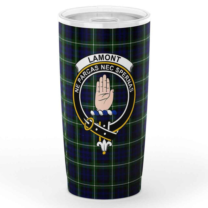 Scottish Lamont Clan Crest Tartan Insulated Tumbler Tartan Plaid 1