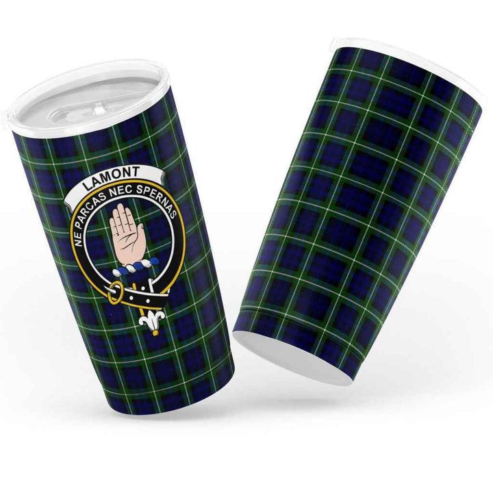 Scottish Lamont Clan Crest Tartan Insulated Tumbler Tartan Plaid 3