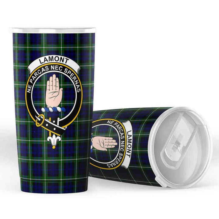 Scottish Lamont Clan Crest Tartan Insulated Tumbler Tartan Plaid 4