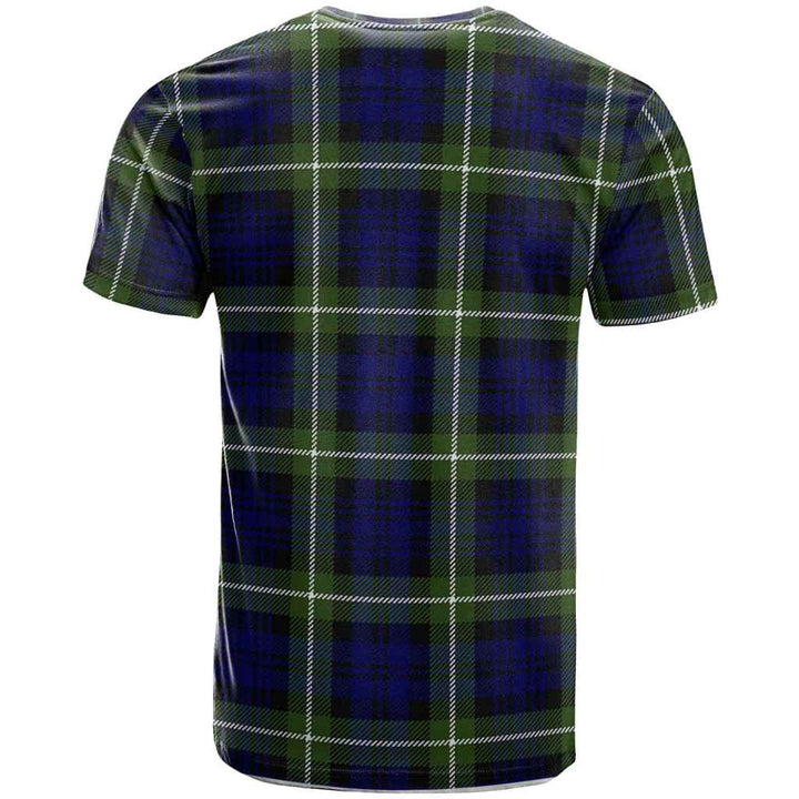 Scottish Lamont Clan Crest Tartan T-Shirt Back Side Tartan Plaid