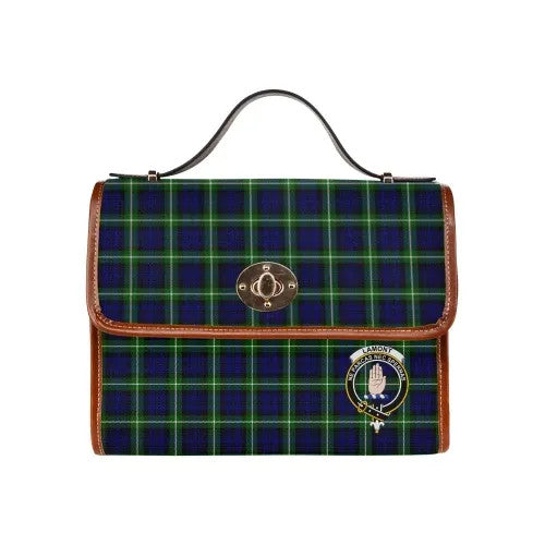 Scottish Lamont Clan Crest Tartan Waterproof Canvas Bag Tartan Plaid 2