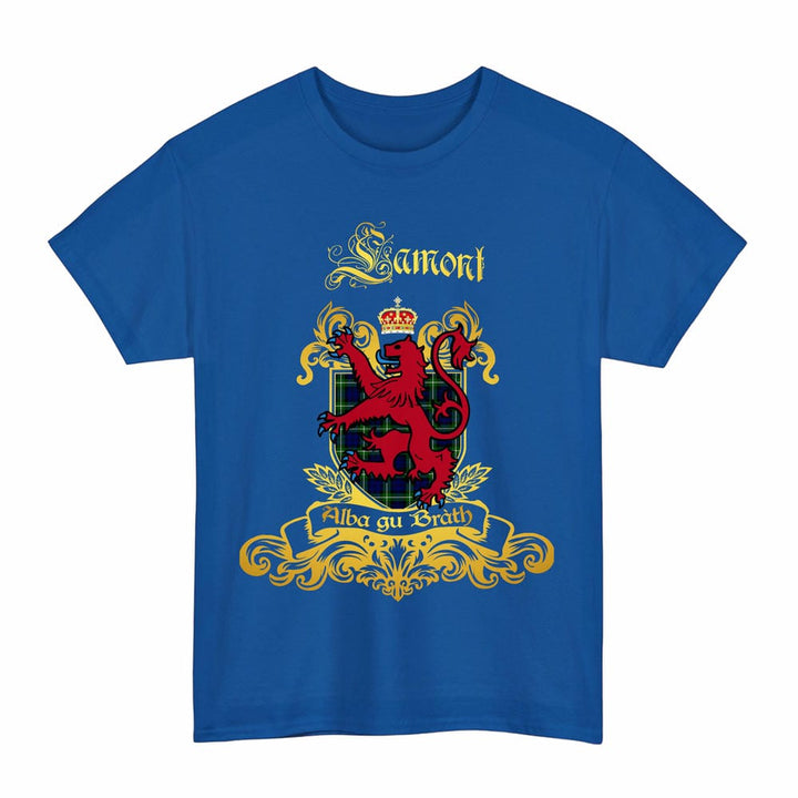 Scottish Lamont Clan Tartan Lion Rampant of Scotland T-Shirt Tartan Plaid Royal Color