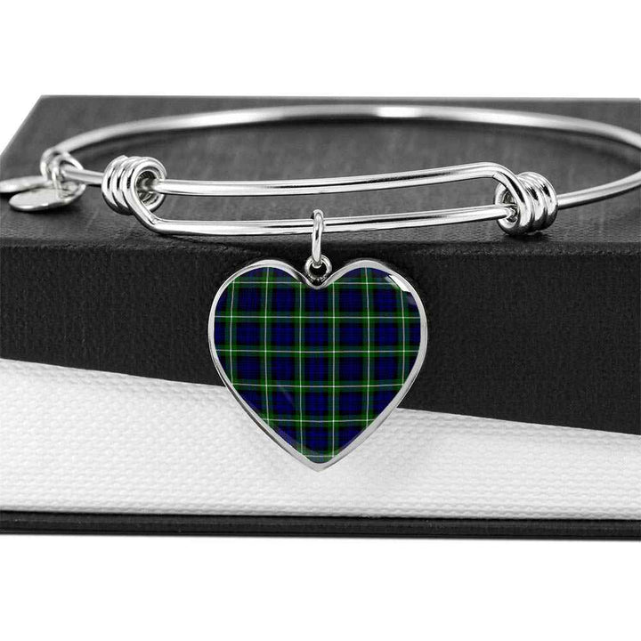 Scottish Lamont Modern Clan Tartan Bangle Heart Tartan Plaid 5