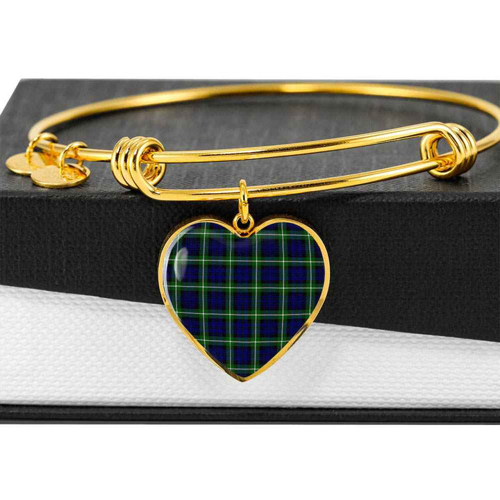 Scottish Lamont Modern Clan Tartan Bangle Heart Tartan Plaid 6