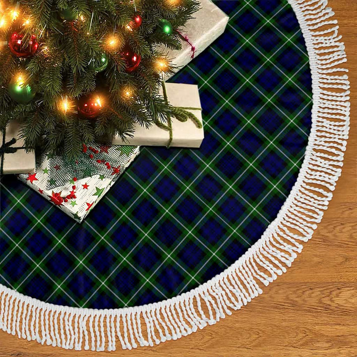Scottish Lamont Modern Clan Tartan Christmas Tree Skirt Tassels 2 Tartan Plaid