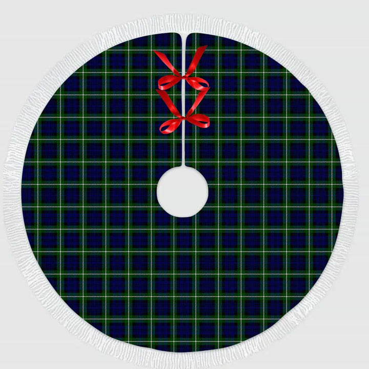Scottish Lamont Modern Clan Tartan Christmas Tree Skirt Tassels 1 Tartan Plaid