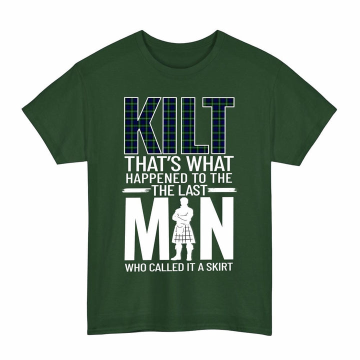 Scottish Lamont Modern Clan Tartan Funny Scotland Kilt T-Shirt Tartan Plaid Forest Green Color