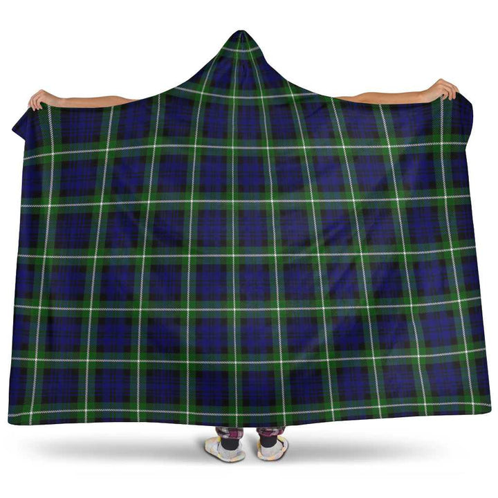 Scottish Lamont Modern Clan Tartan Hooded Blanket Tartan Plaid 1