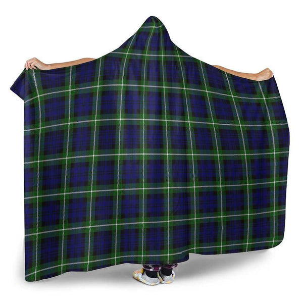 Scottish Lamont Modern Clan Tartan Hooded Blanket Tartan Plaid 2