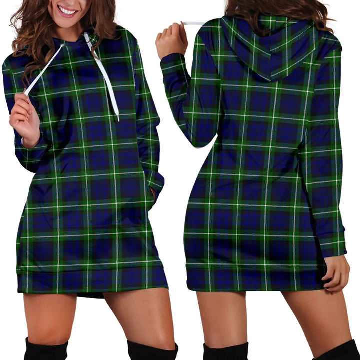 Scottish Lamont Modern Clan Tartan Hoodie Dress