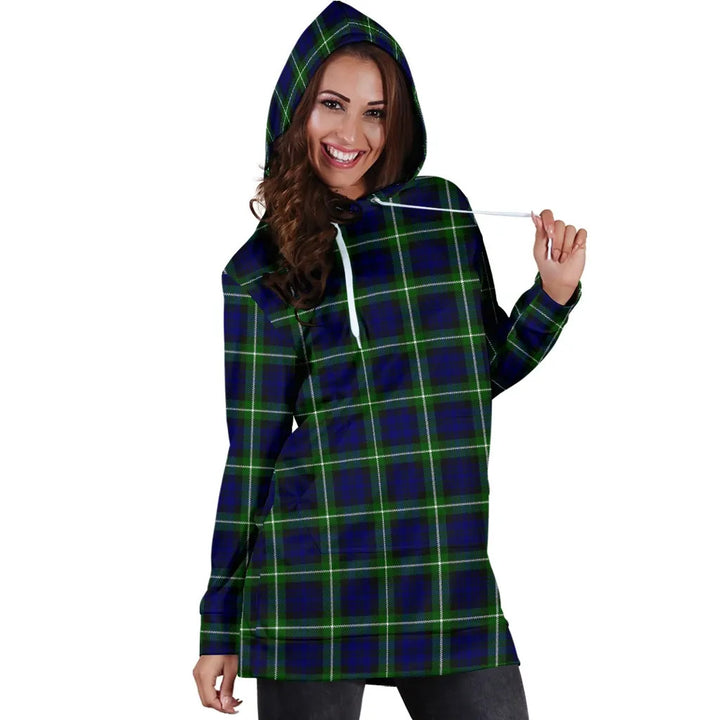 Scottish Lamont Modern Clan Tartan Hoodie Dress
