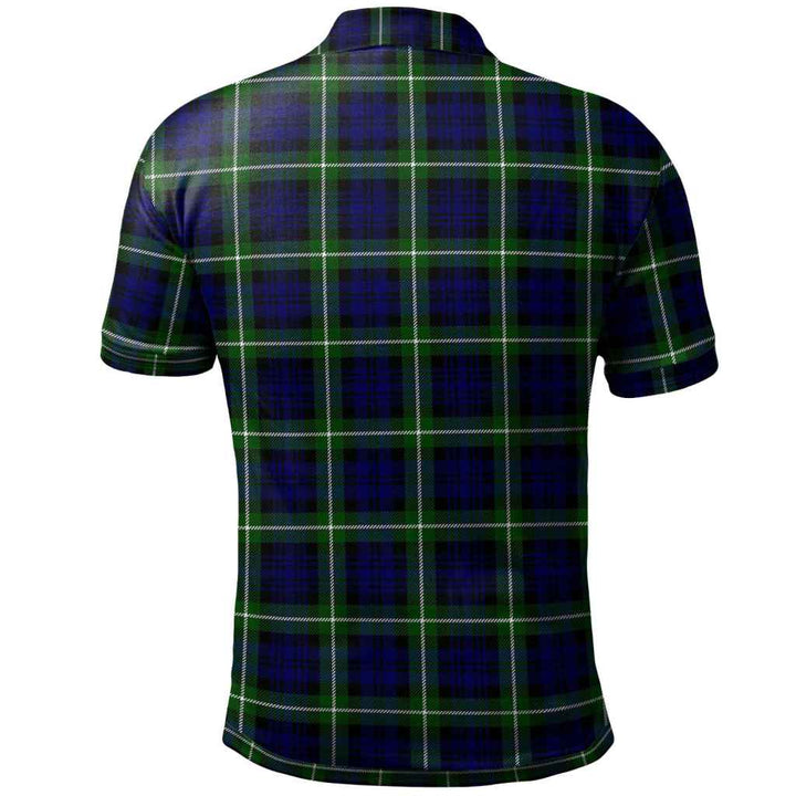 Scottish Lamont Modern Clan Tartan Polo Shirt Back Side Tartan Plaid